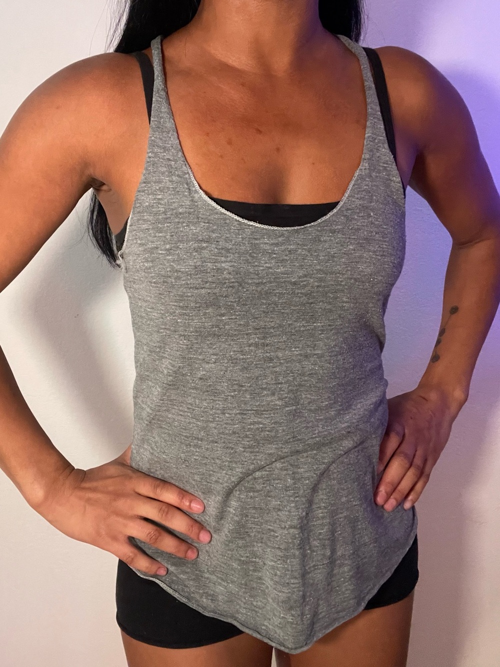 Heather Gray Racerback Tank Top